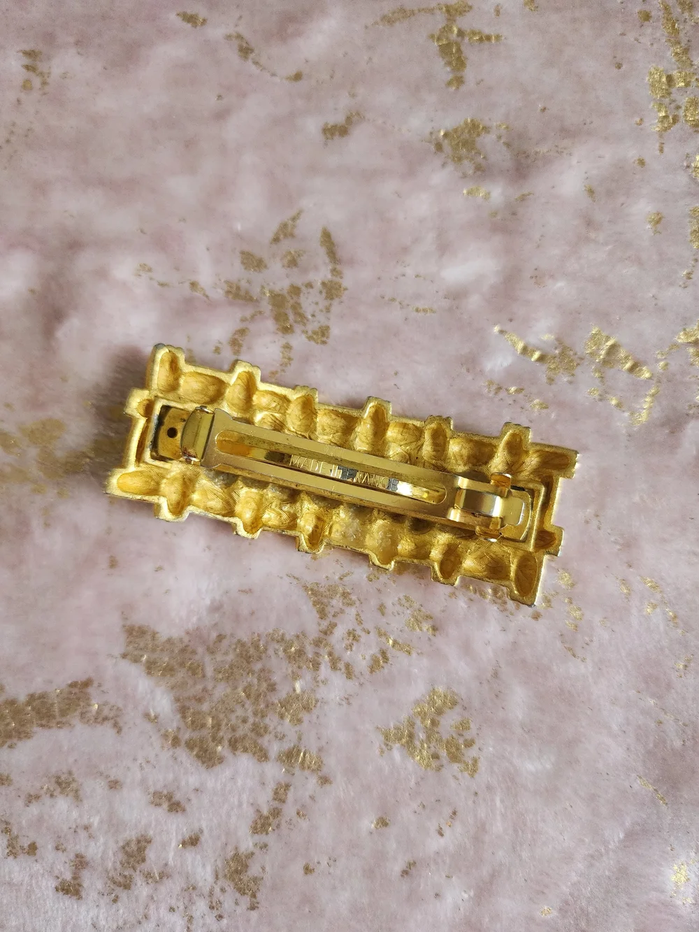 HAIR CLIP | Gold Woven Barrette Hair Clip